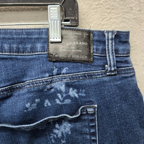 Lucky Brand 22W Hayden Skinny Medium Wash Denim Jeans Floral Bleach Distress Plu - Picture 10 of 14